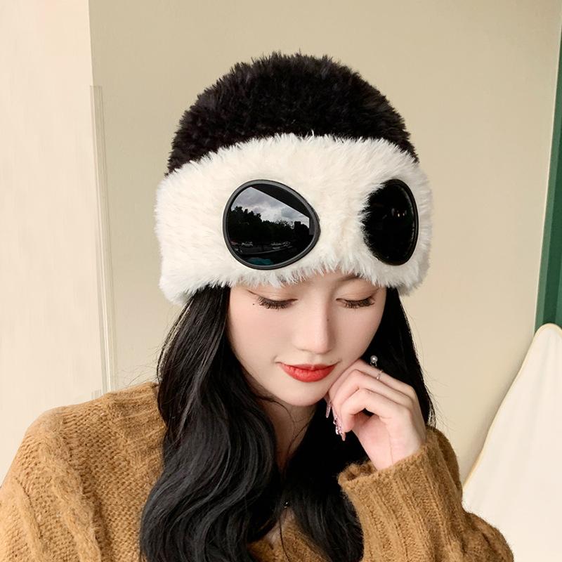 Женские кепки, ветрозащитная шапка для очков, плюшевая зимняя модная шапка Gorros, фиксирующаяся вязаная шапка, женская индивидуальная лыжная кепка