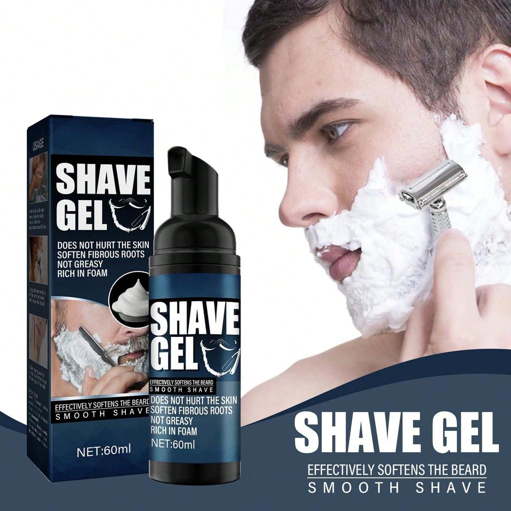 1 шт. крем для бритья с 60 мл мужская пена для бритья мягкая, освежающая, чистая и смягчающая пена для бороды крем для бритья