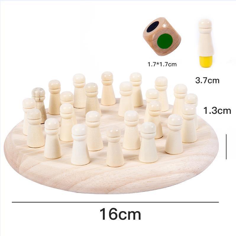 Wooden Childrens Memory Chess Game For Early Education And Focus Development