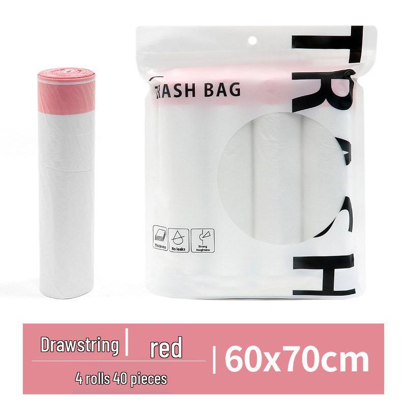 Drawstring Garbage Bags for Kitchen, Hotel, and Household Use - Portable and Thickened for Waste Classification