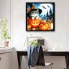 New Arrival 5D DIY Full Circle Diamond Painting "Halloween with Kittens" Embroidery Cross Stitch Home Decor Gift