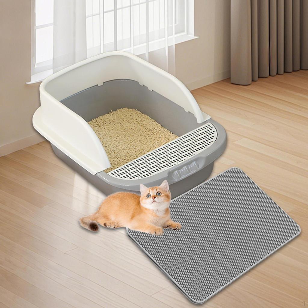 Cat Litter Mat Pad Non Slip Scatter Control Floor Carpet Trapping Box