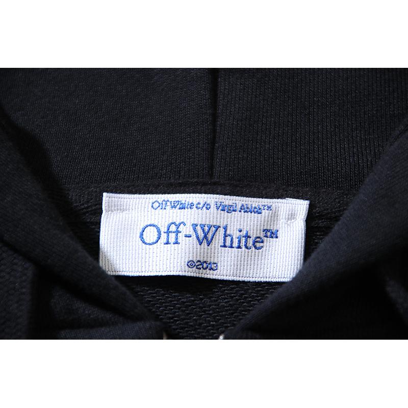 Off-White 2026 Autumn/Winter New OW Oil Painting Figure Pattern Men's and Women's Zipper Hoodie