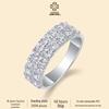 Moissanite S925 Sterling Silver Light Luxury Women's Multi-layer Ring with Niche Design (Non-fading)