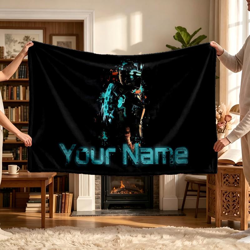 Dead Space (1) Personalized Name Blanket Soft Cozy Gift for Sofa Bed Couch Home Decoration