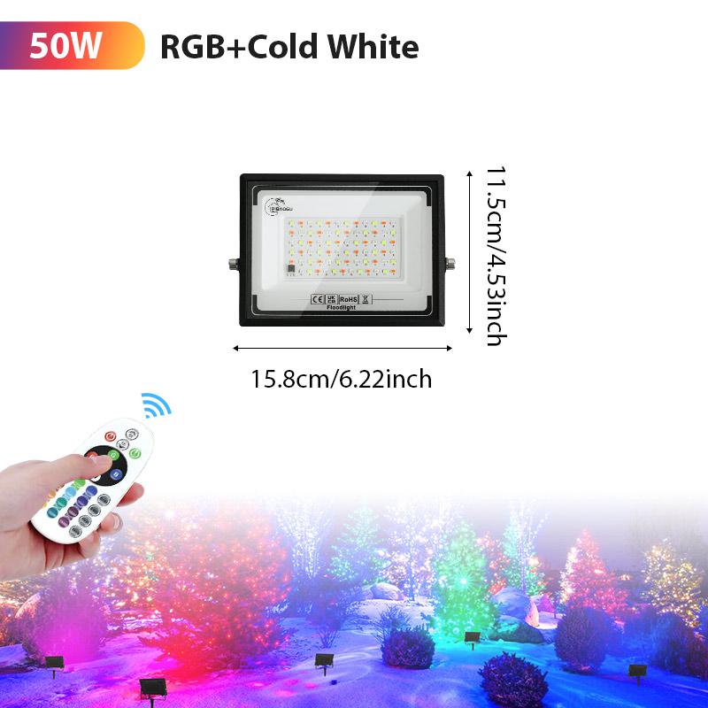 RGB LED Прожектор Пульт ДУ 20Вт 30Вт 50Вт 100Вт 150Вт 200Вт Наружные Прожекторы AC220В Водонепроницаемый IP66 Наружный Окружающий Свет