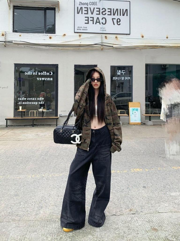 Women's Retro Camouflage Hooded Sweatshirt - Autumn 2024 Casual Slim-Fit Zipper Jacket