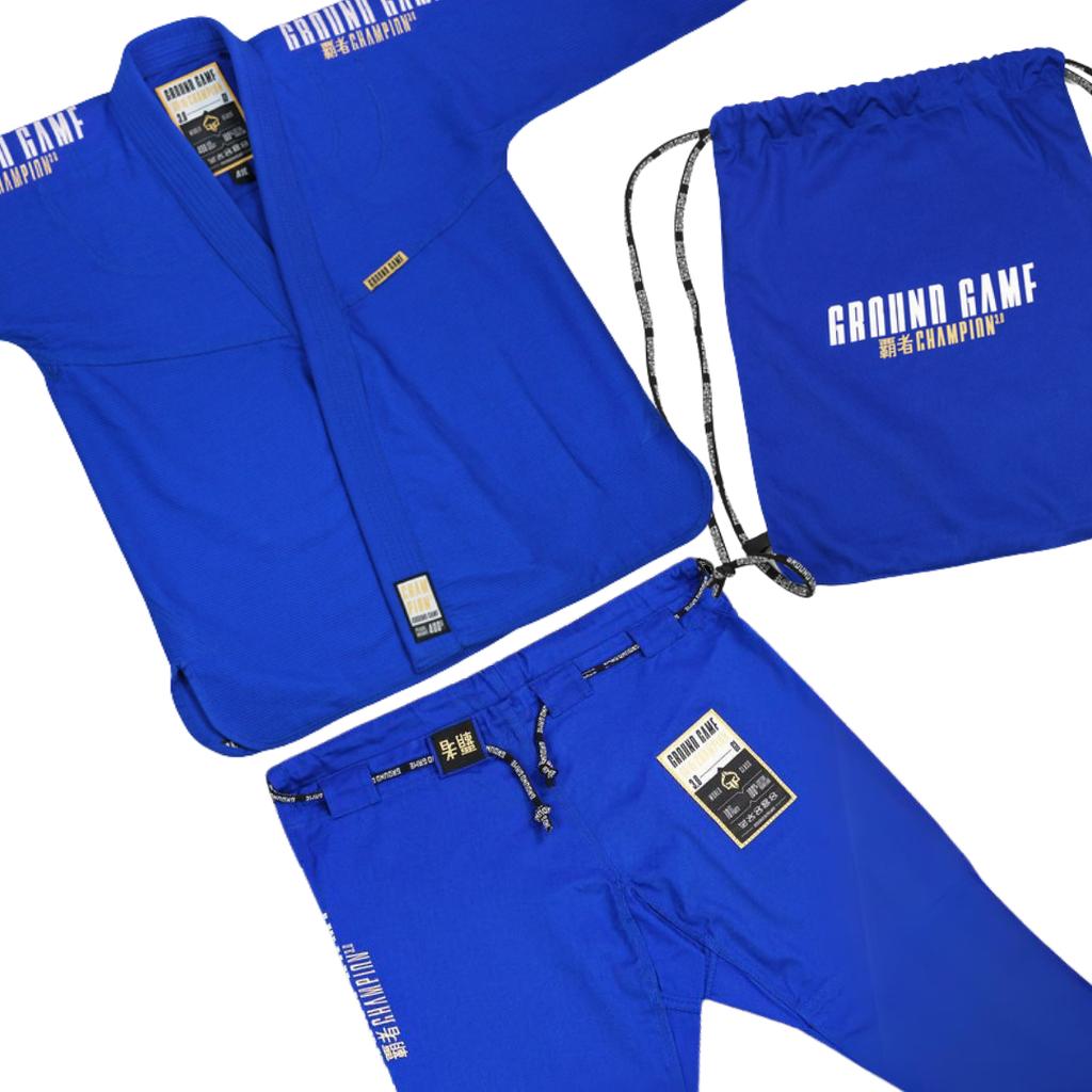 Ground Game Kimono/Gi BJJ Men's Champion 3.0 Blue A2