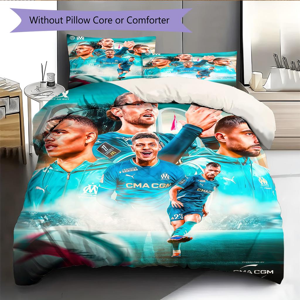 Marseille Pattern Bedding Quilt Set Quilt Cover Pillowcase Home Decoration Birthday Gift (1 * duvet cover + 2 * pillowcase, without core)