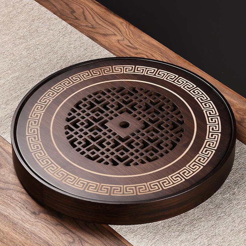 Поднос для чайного столика из натурального бамбука Высококачественный китайский чайный поднос Доска для чайного набора Дренаж Хранение воды Чайная доска Кухонные аксессуары