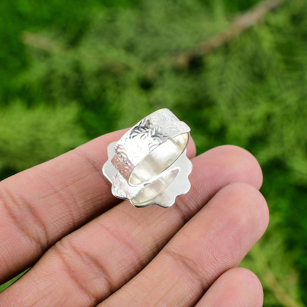 Mothers day Sale Sterling Silver Rainbow Moonstone Stone Stackable Ring Jewelry