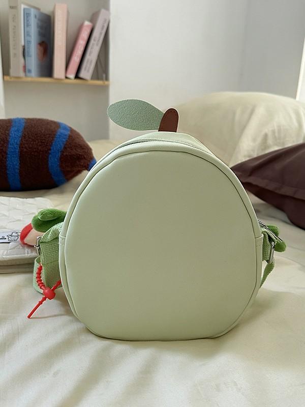 Sweet Watermelon Shape Nylon Crossbody Bag With Zipper For Daily Use And Trendy Style