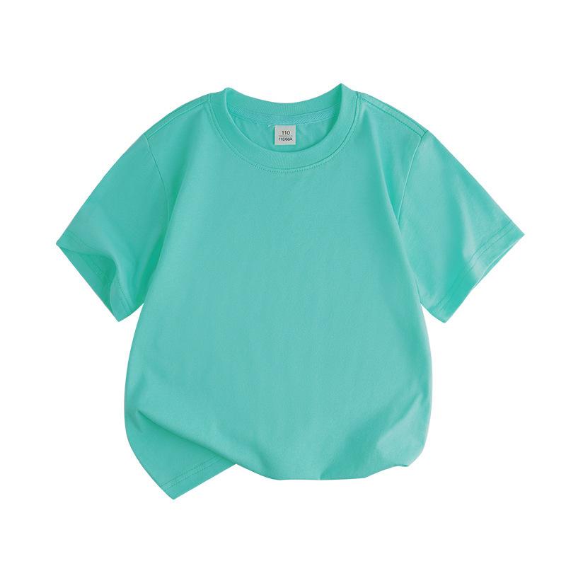 Летняя одежда Детская футболка с коротким рукавом Хлопковая с рукавом до локтя Для девочек с коротким рукавом Детская одежда Базовая