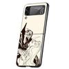Готический Вампир Алый Арт Чехол для Телефона Samsung Galaxy Z Flip 7 6 5 4 3 5G Flip7 Flip6 Flip5 Flip4 Flip3 Черный Fundas Sh