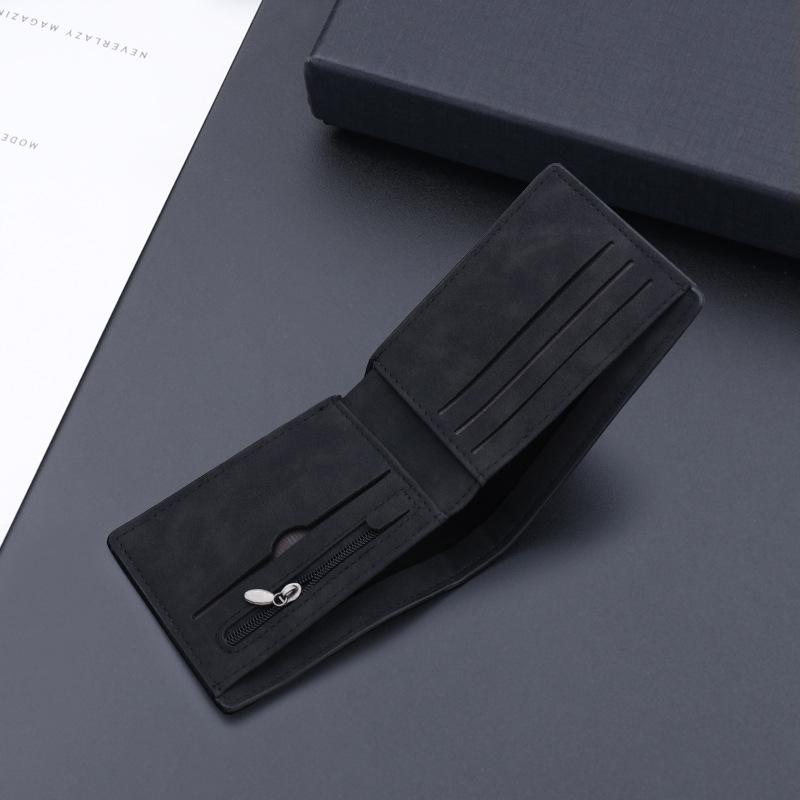 Мужской короткий кожаный кошелек - В наличии