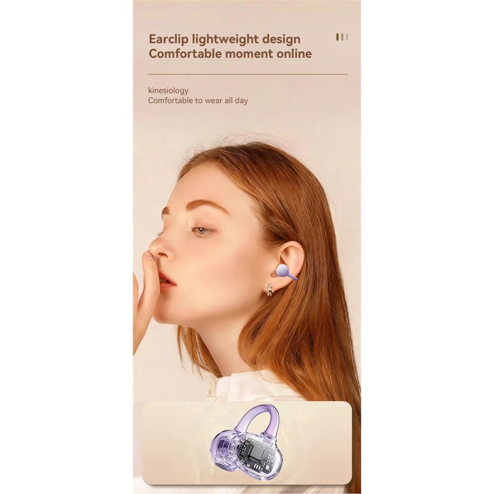 2026 New Open Bluetooth Earphone Air-bone Conduction High Sound Quality Long Battery Life Noise Reduction True Wireless Earplugs