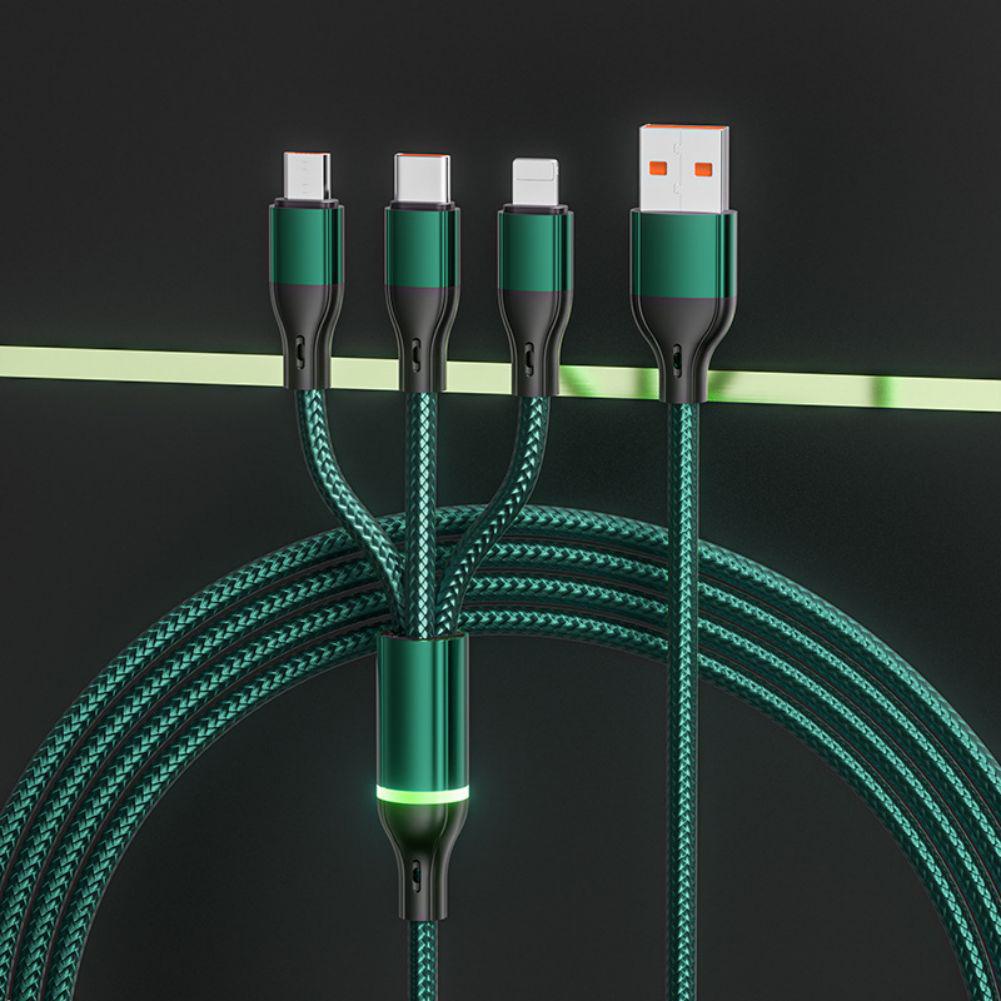 100 Вт 3 в 1 многофункциональное зарядное устройство USB кабель для быстрой зарядки несколько зарядных устройств адаптер шнур с портом Micro USB Type C для сотовых телефонов планшетов