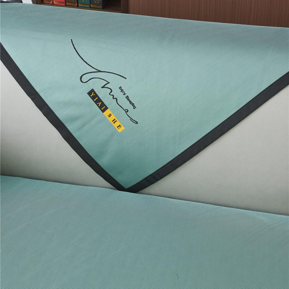 Summer Ice Silk Sofa Cushion Embroidered Mat Cushion Simple and Cool Sofa Towel Machine Washable Ice Silk Sofa Seat