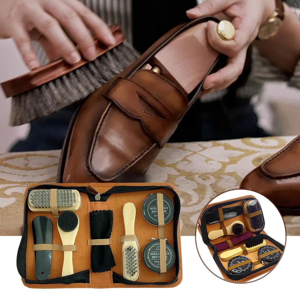 Профессиональный набор для ухода за обувью, портативный, для ботинок, кроссовок, для кожаных изделий, роговых полировщиков, полировальный инструмент G1M7