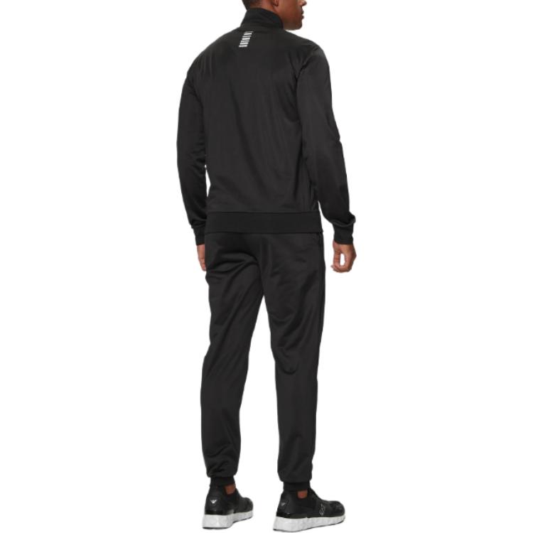 Emporio Armani EA7 Спортивный костюм мужской с принтом из букв, приталенный, повседневный, Черный 8NPV65-PJHCZ-1200
