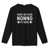 Смешной итальянский дедушка Nonno Италия Дедушка Женская футболка Черная 2XL винтажная Стильная с эффектом потертости Унисекс Удобная homme