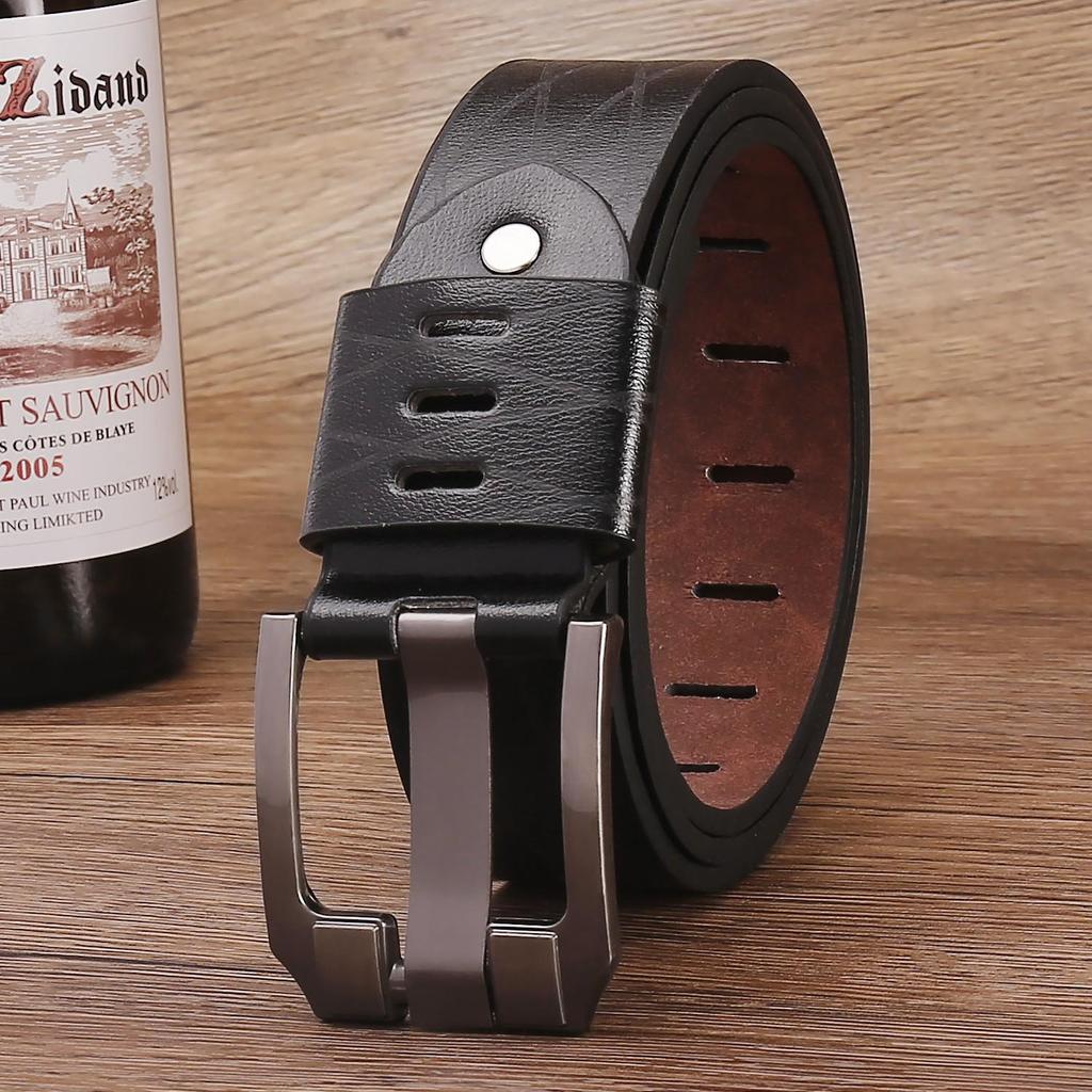 Мужской роскошный универсальный деловой ремень с пряжкой-штифтом