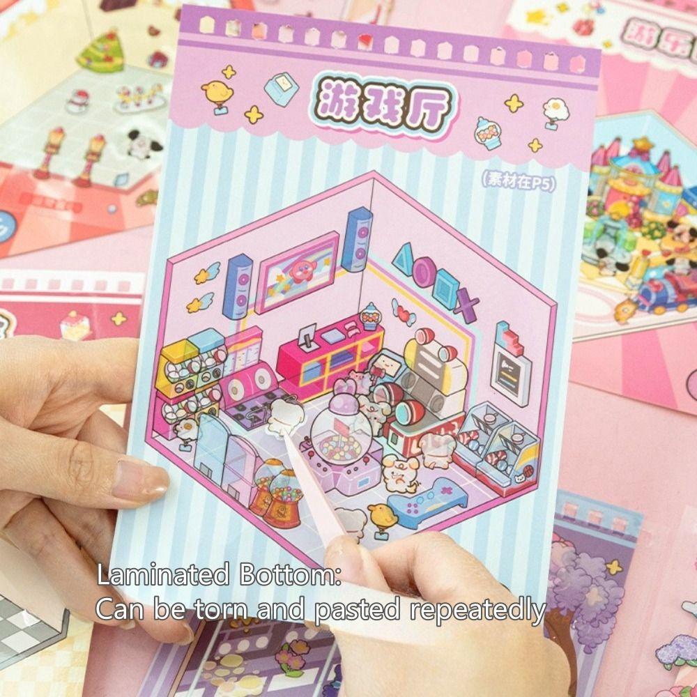 3D Пейзаж Миниатюрные Сценические Наклейки Милый Капибара Карманный Сценический Комплект для Детей Дети