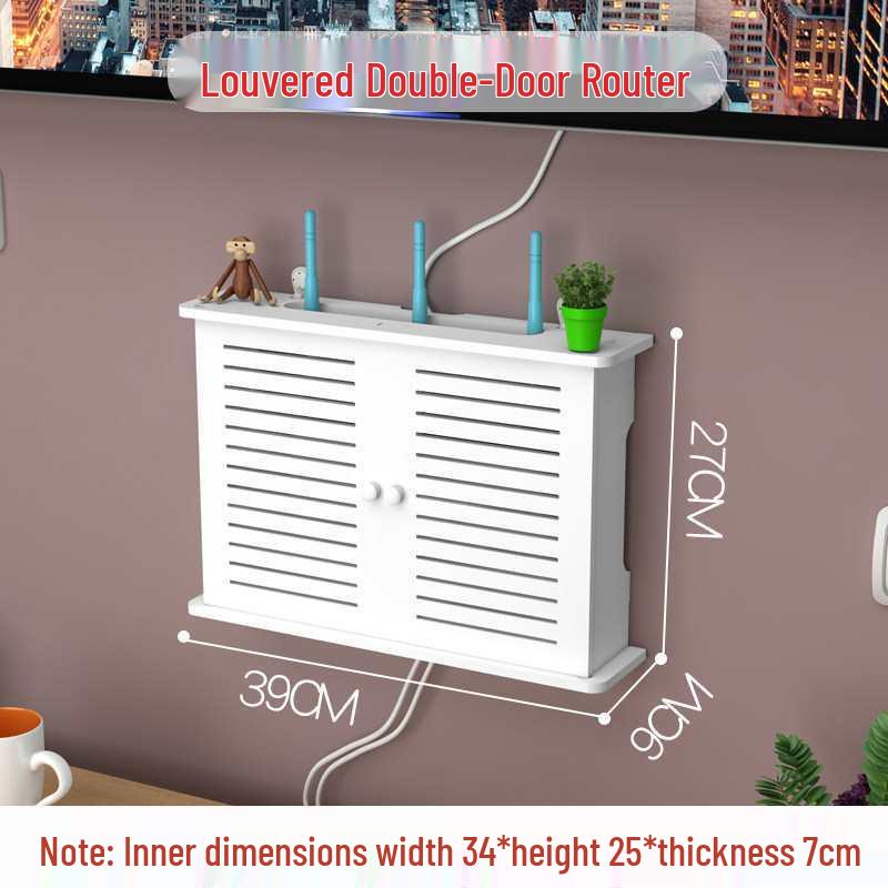 Настенная полка без сверления для Wi-Fi роутера и ТВ-приставки для гостиной/спальни