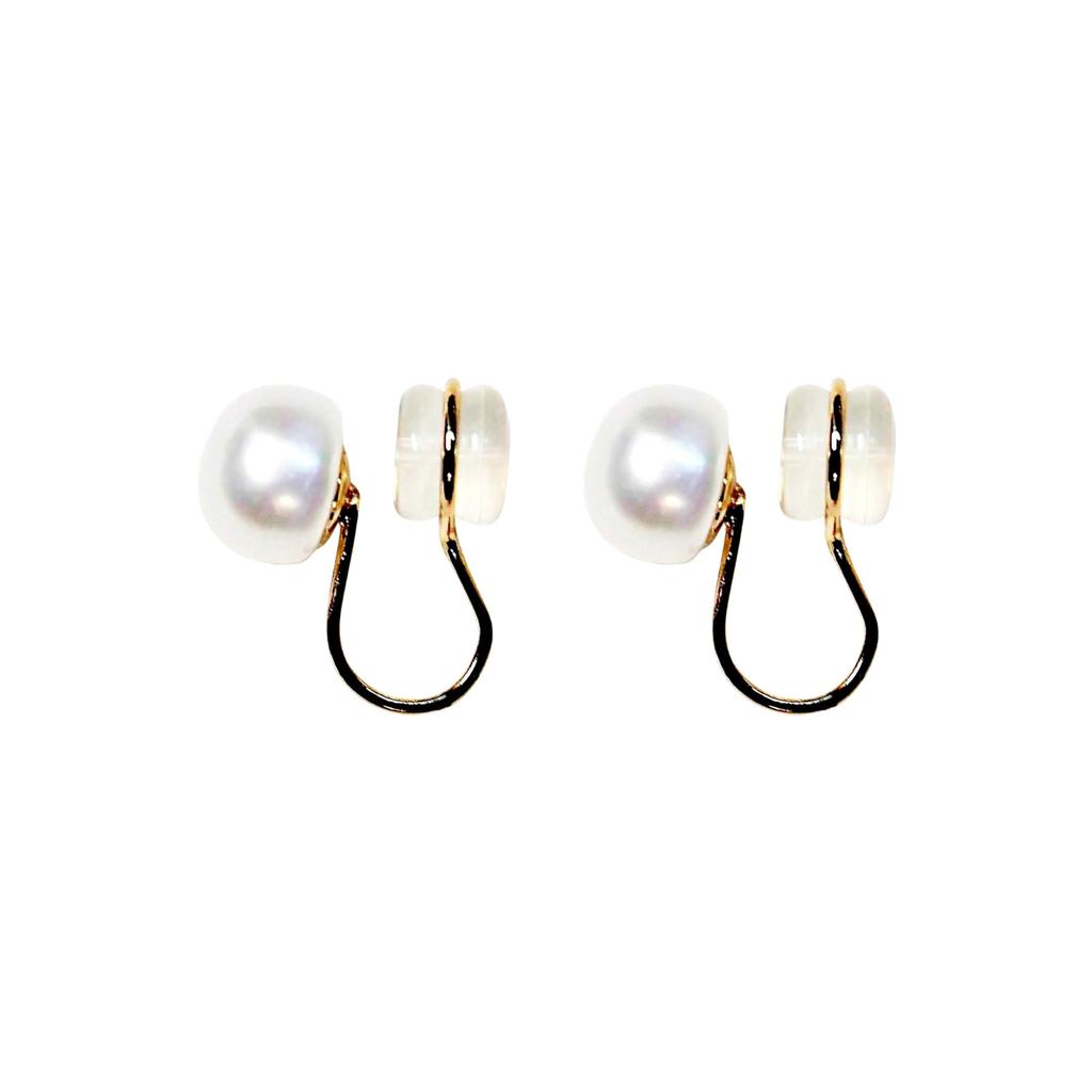 Серьги для женщин Популярные серьги Painless Gold Freshwater Pearl Single Silicon Silicone Pad Cushion Earrings Classy Delicate Elegant Miyabi Grace
