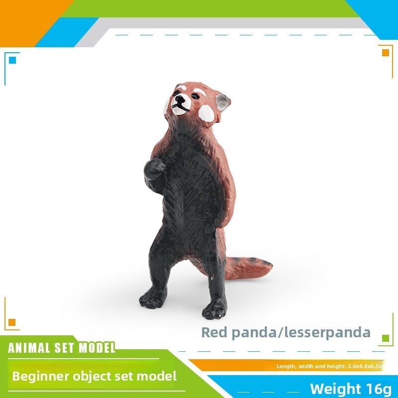 Wildlife Animal Rabbit Armadillo Macaque And Panda Model Collection Pvc Educational Figures For Kids Preschool Learning