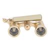 Opera Glasses Binoculars with Handle 3X25 Metal Portable Theater Glasses for Watching Drama Stage Play Art Performance