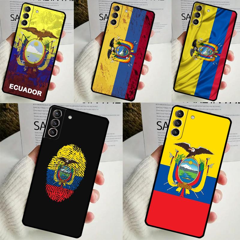 Чехол с флагом Эквадора для Samsung Galaxy S24 Ultra S22 Plus S20 S21 FE S8 S9 S10 Note 10 20 S23 Ultra