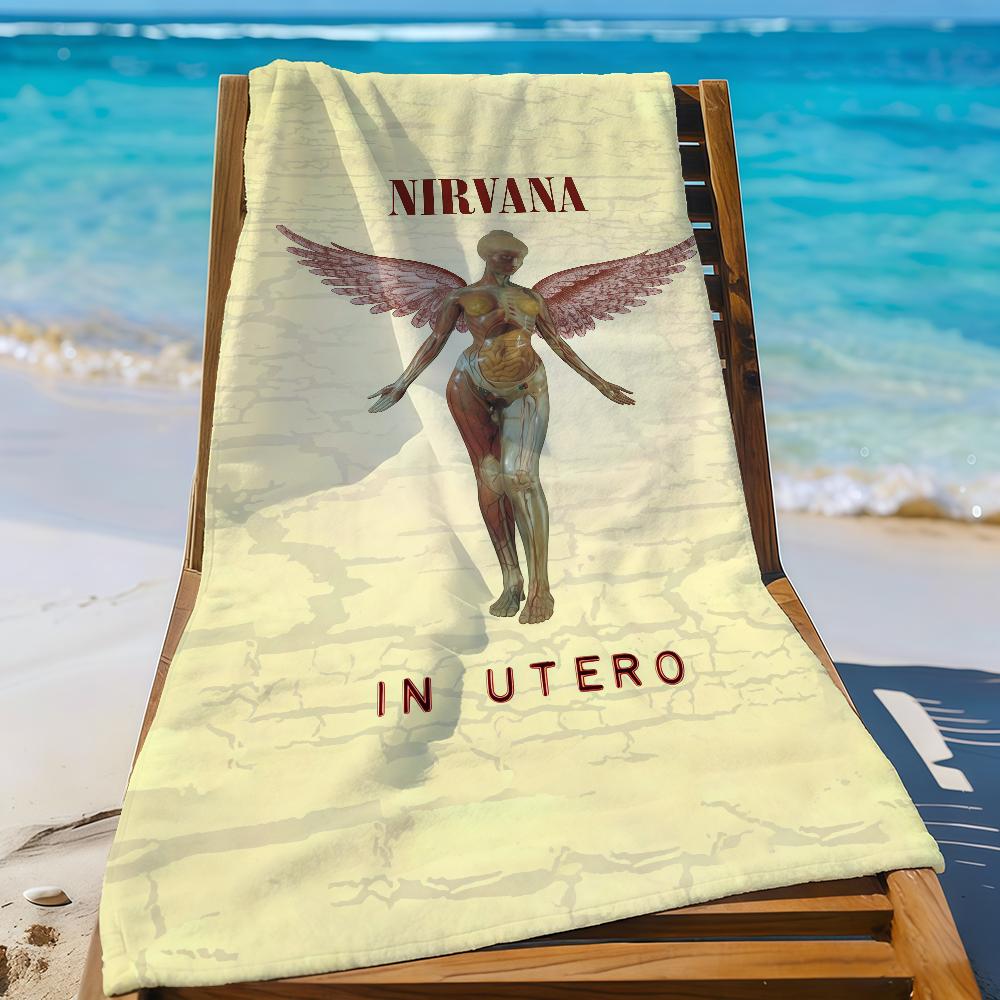Полотенце Band N-Nirvana-S Спортивное Быстросохнущее Туристическое Снаряжение для Кемпинга Песозащитное Мягкое Легкое Большое Пляжное Полотенце