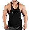 Летняя майка для спортзала с Y-образной спинкой, мужская хлопковая одежда, рубашка без рукавов для бодибилдинга, жилет для бега, майки для мышц, тренировочная майка