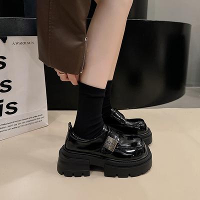 Женские лоферы на платформе 2025 новая осенняя мода одинарная обувь Мэри Джейн женская обувь популярный британский стиль маленькие кожаные туфли