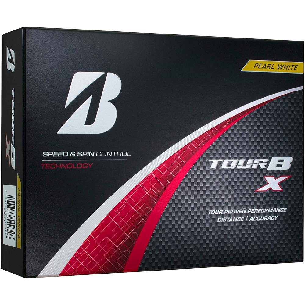 Мячи для гольфа Bridgestone TOUR B X, упаковка 12 штук, жемчужно-белый, модель 2024 года