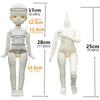 Multi Joints 1/6 Bjd Body Without Makeup Dolls Body Birthday Gift Doll's Head  Diy Handmade