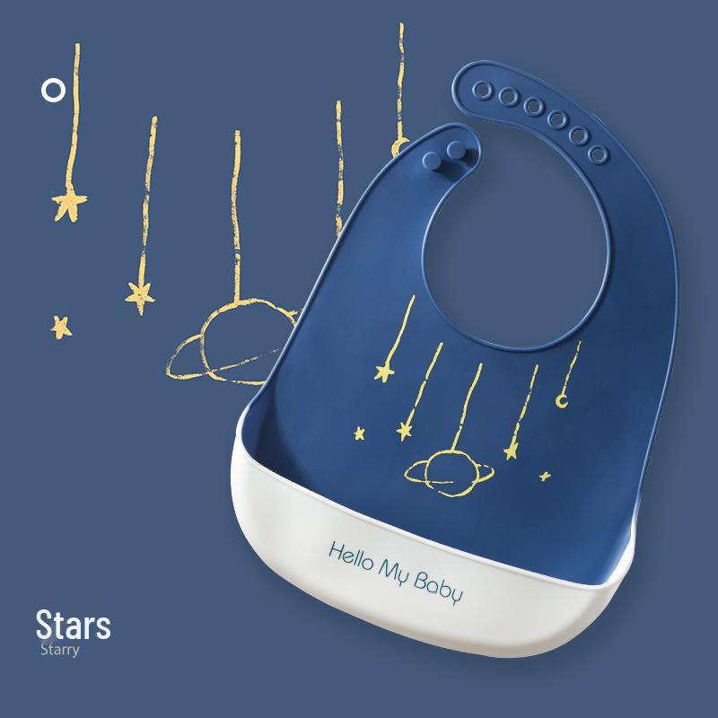 Водонепроницаемый силиконовый детский слюнявчик - Устойчивый к пятнам, Идеальный для детского сада и кормления