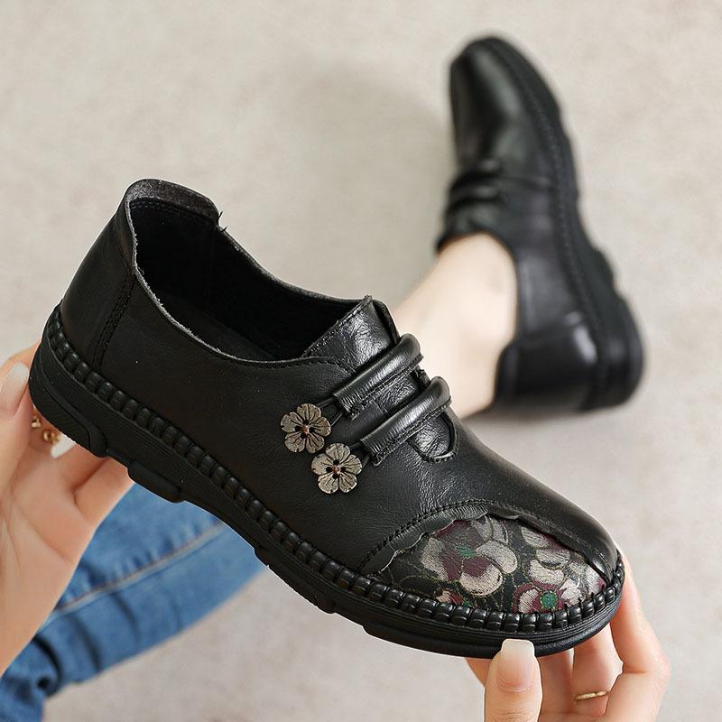 Походные мокасины женские туфли без застежек из натуральной коровьей кожи женские балетки на плоской подошве женские мокасины на мягкой подошве обувь для ходьбы лето