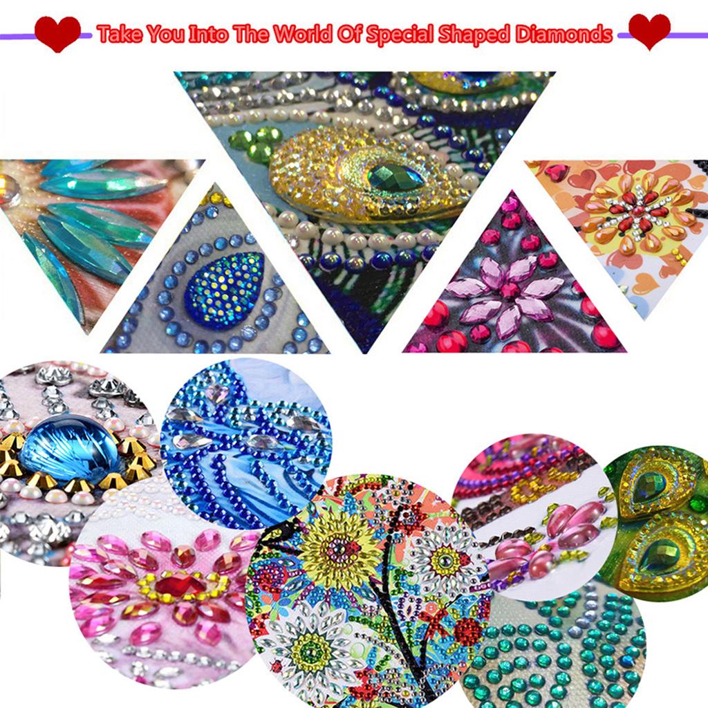 2D Acrylic DIY Refrigerator Diamond Art Magnets Special-Shaped Diamond for Beginners Gifts Home Car Garage Decors