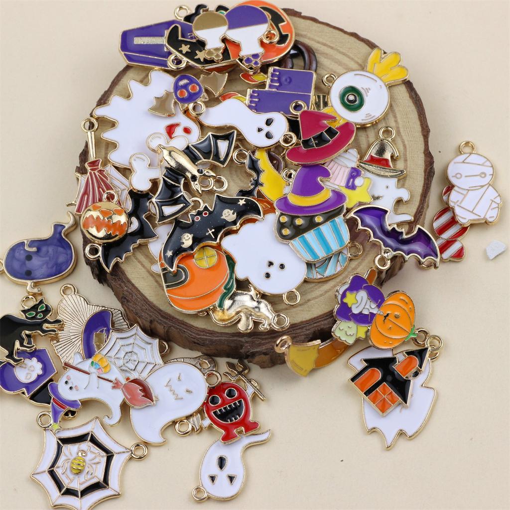 10g/50g/Lot Halloween Charms Enamel Jewelry Making Charms For Halloween Bracelet Necklace Earrings Making