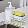 2 In 1 Emulsion Bottle Push-type Soap Dispenser Push-type Automatic Liquid Delivery Box Kitchen Dish Washing Brush Soap Box