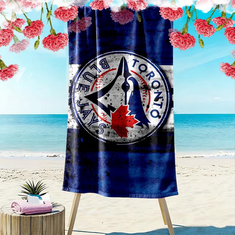 Пляжное полотенце с принтом Toronto Blue Jays, большое, мягкое, быстросохнущее, для пляжа, кемпинга, плавания