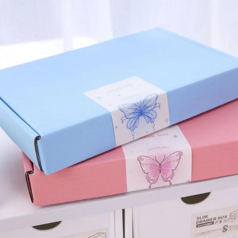 20sheets Korean Ins Dreamy Aesthetic Butterfly Sticker Kpop Photo Card Selling Card Packing Bag DIY Decor Sealing Label Stickers