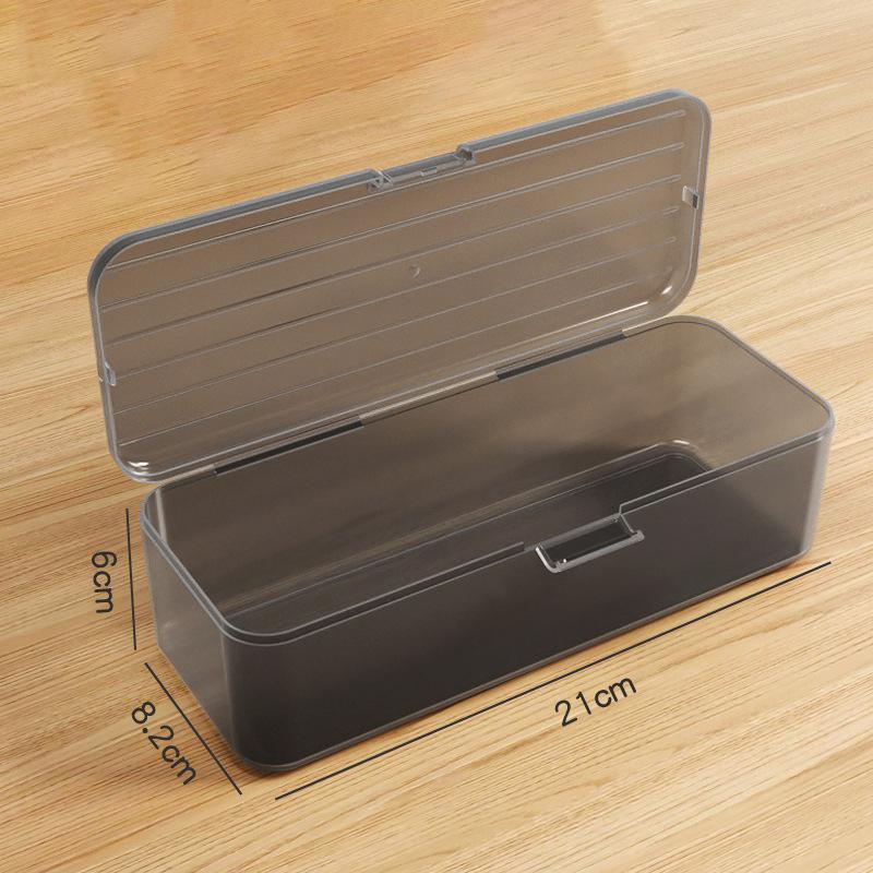 Органайзер для кистей для макияжа Большой вместимости Прозрачный пенал Многофункциональная Эстетичная Коробка для хранения канцелярских принадлежностей