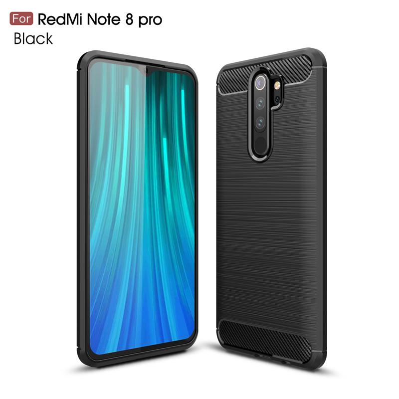 Для чехла Xiaomi Redmi Note 8 Pro Чехол Ударопрочный Бампер Чехол из Углеродного Волокна Для Xiaomi Redmi Note 8 Pro Чехол Redmi Note 8 Pro