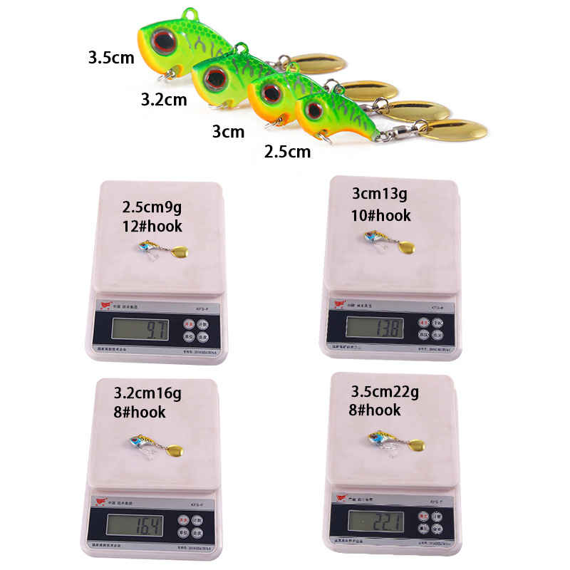 Прочная металлическая рыболовная приманка с вращающимся лепестком и тройником