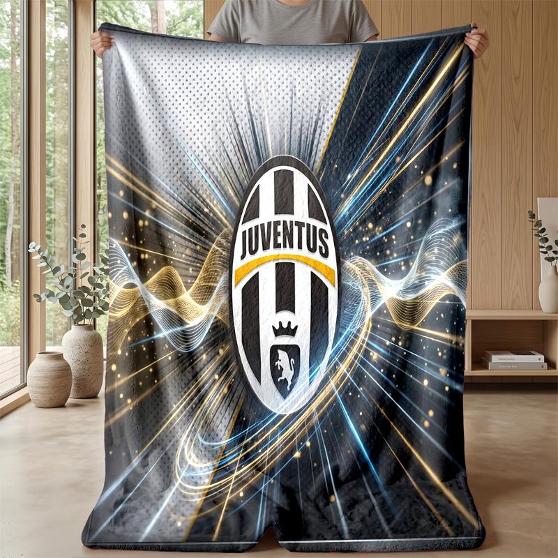 Juventus FC Theme blanket Soft Flannel Blanket Plush Throw Blanket Cozy Sofa Bed Blanket for Home Decor