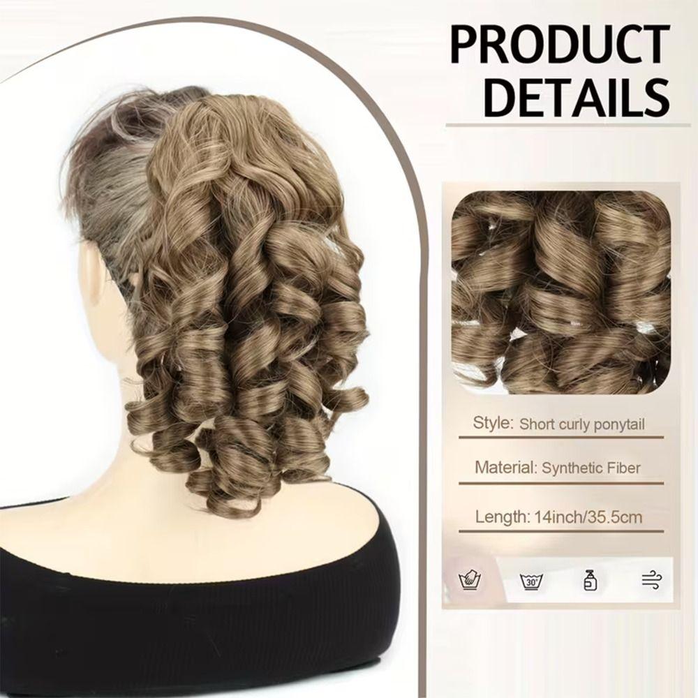 Synthetic Fiber Hair Ponytail Extension Natural Heat Resistant Ponytail Extension  Party Look
