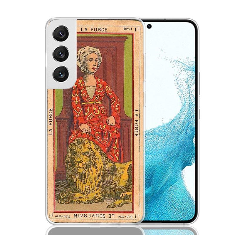 Tarot Cards Reading Art Case Phone Cover for Samsung Galaxy S24 S25 Ultra S23 Plus S22 + S21 S20 FE S10 S25Plus Trend Fundas S24